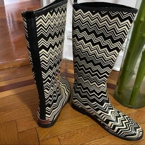 Missoni for target rubber rain boots- size 10- like new!